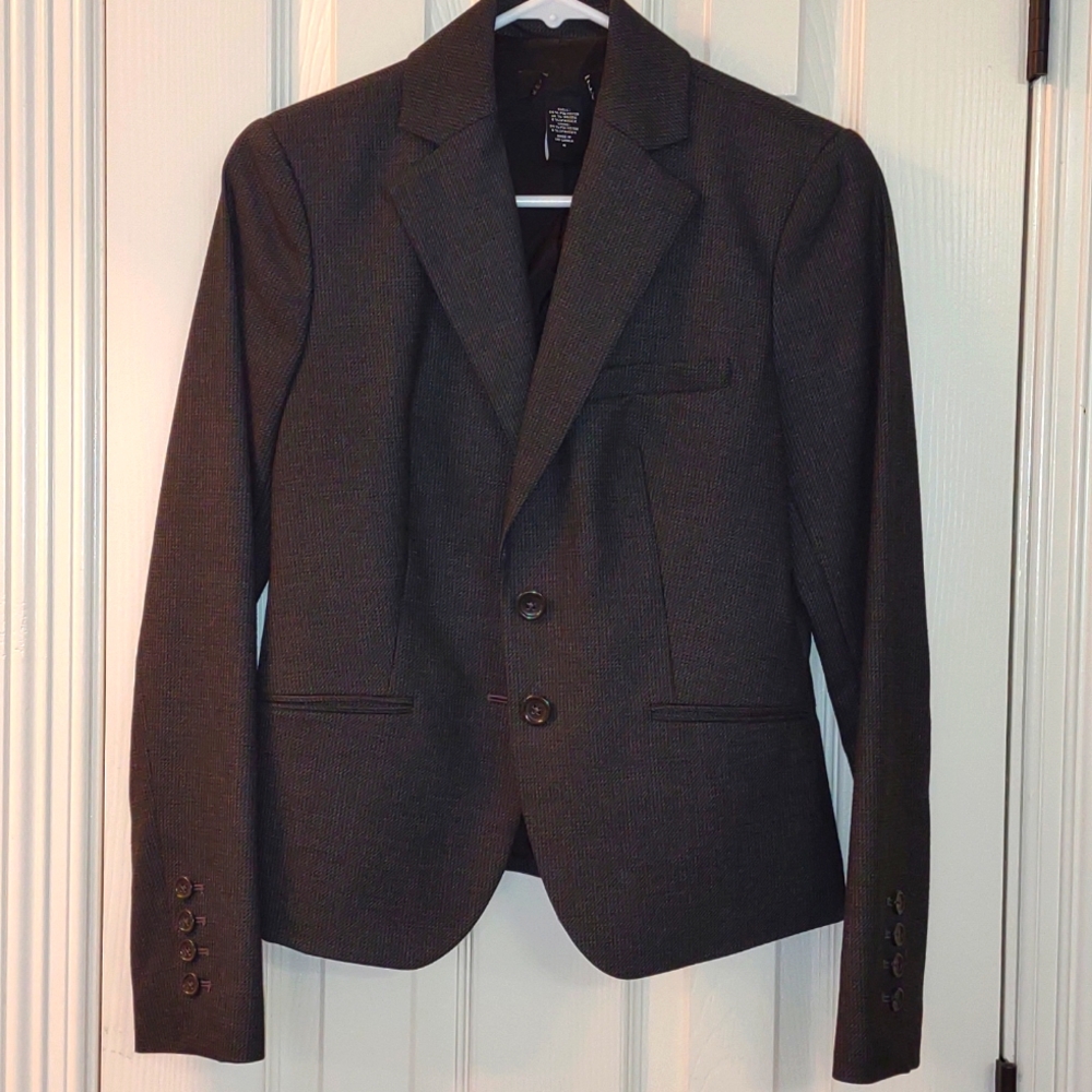 Moda International tweed gray blazer size 4!